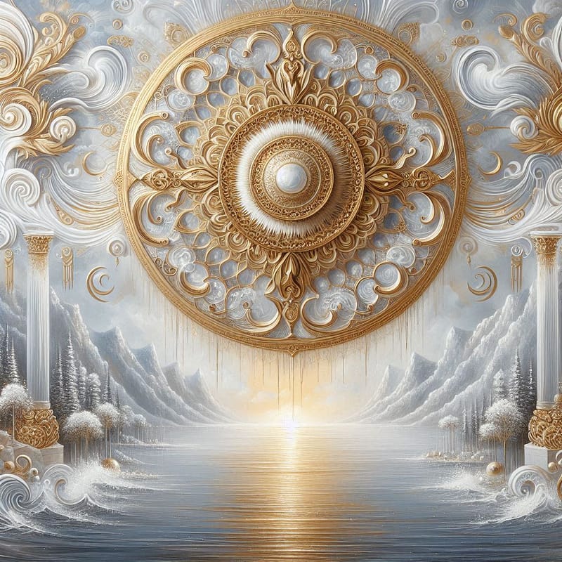 Sunrise over a mountainous