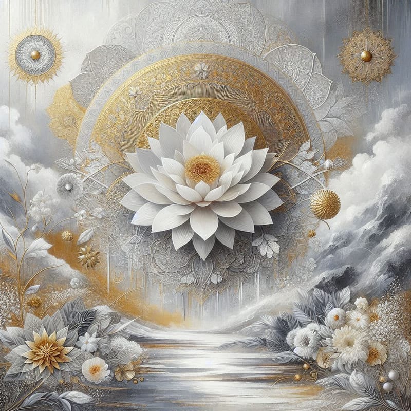White lotus flower